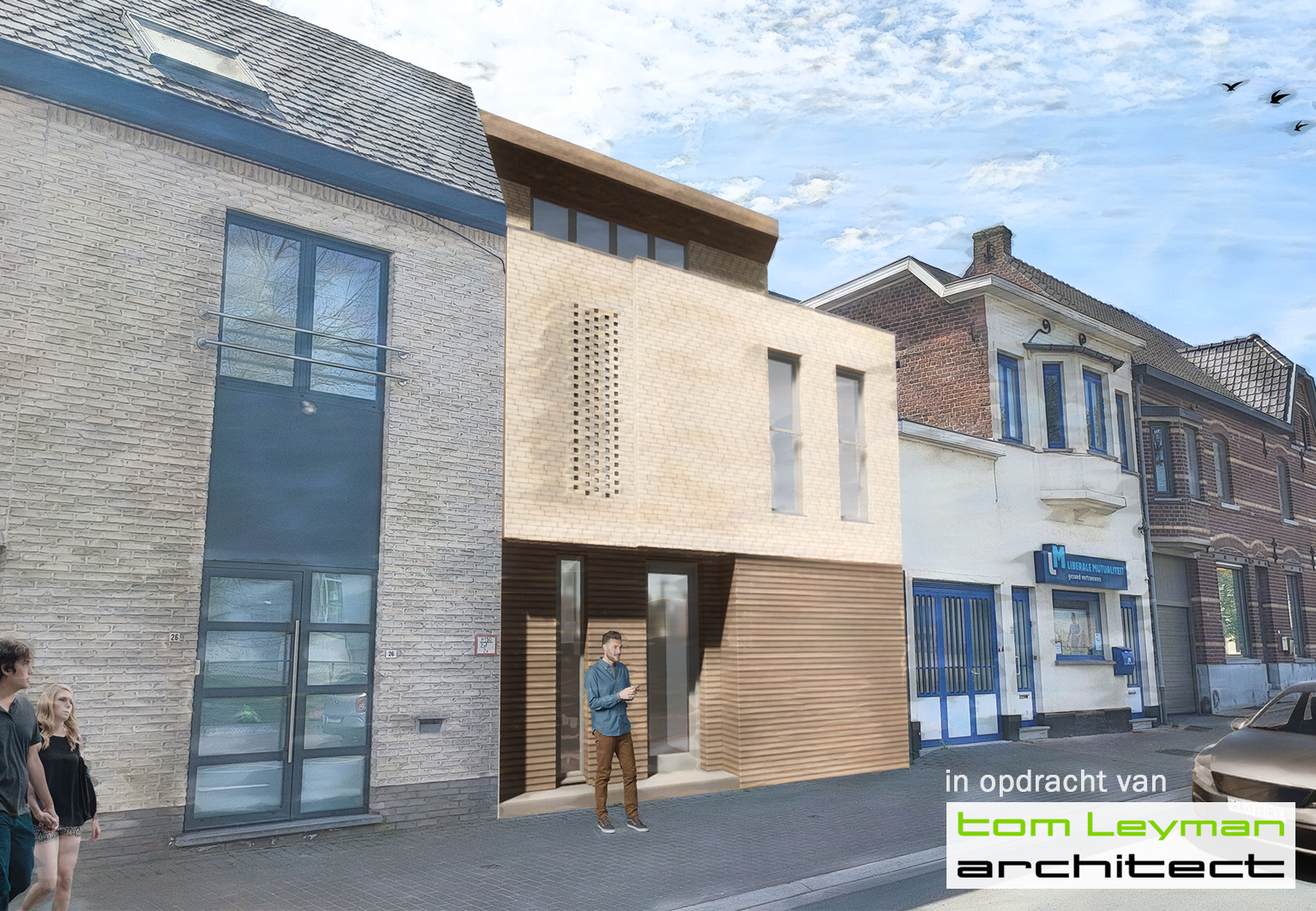 CLT split-level rijwoning