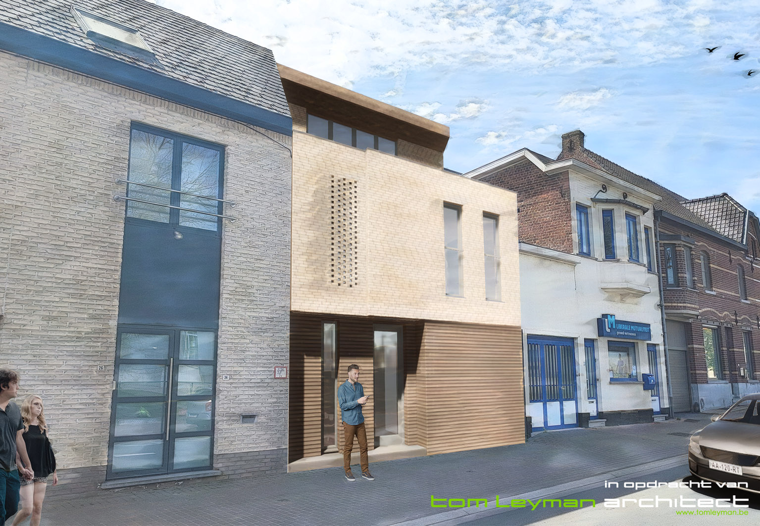 CLT split-level rijwoning